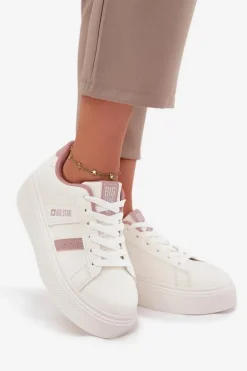Sneakersy Damskie Na Platformie Big Star SS274346 Białe