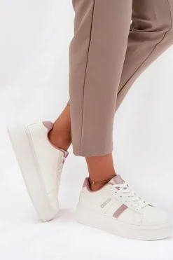 Sneakersy Damskie Na Platformie Big Star SS274346 Białe