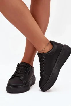 Sneakersy Damskie Na Platformie Big Star SS274244 Czarne