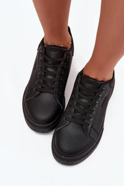 Sneakersy Damskie Na Platformie Big Star SS274244 Czarne