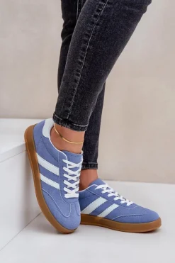 Sneakersy Damskie Niskie Niebieskie Ennorwen