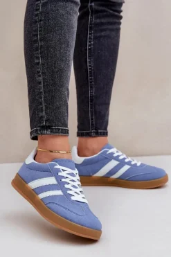Sneakersy Damskie Niskie Niebieskie Ennorwen