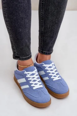 Sneakersy Damskie Niskie Niebieskie Ennorwen