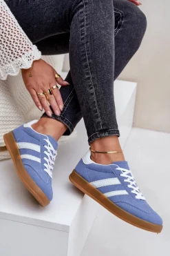 Sneakersy Damskie Niskie Niebieskie Ennorwen