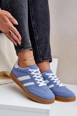Sneakersy Damskie Niskie Niebieskie Ennorwen