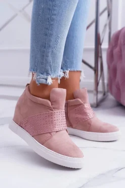 Sneakersy Damskie Różowe Lu Boo Cekiny PinkSugar
