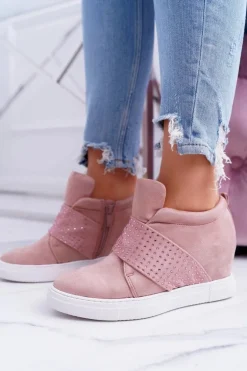 Sneakersy Damskie Różowe Lu Boo Cekiny PinkSugar