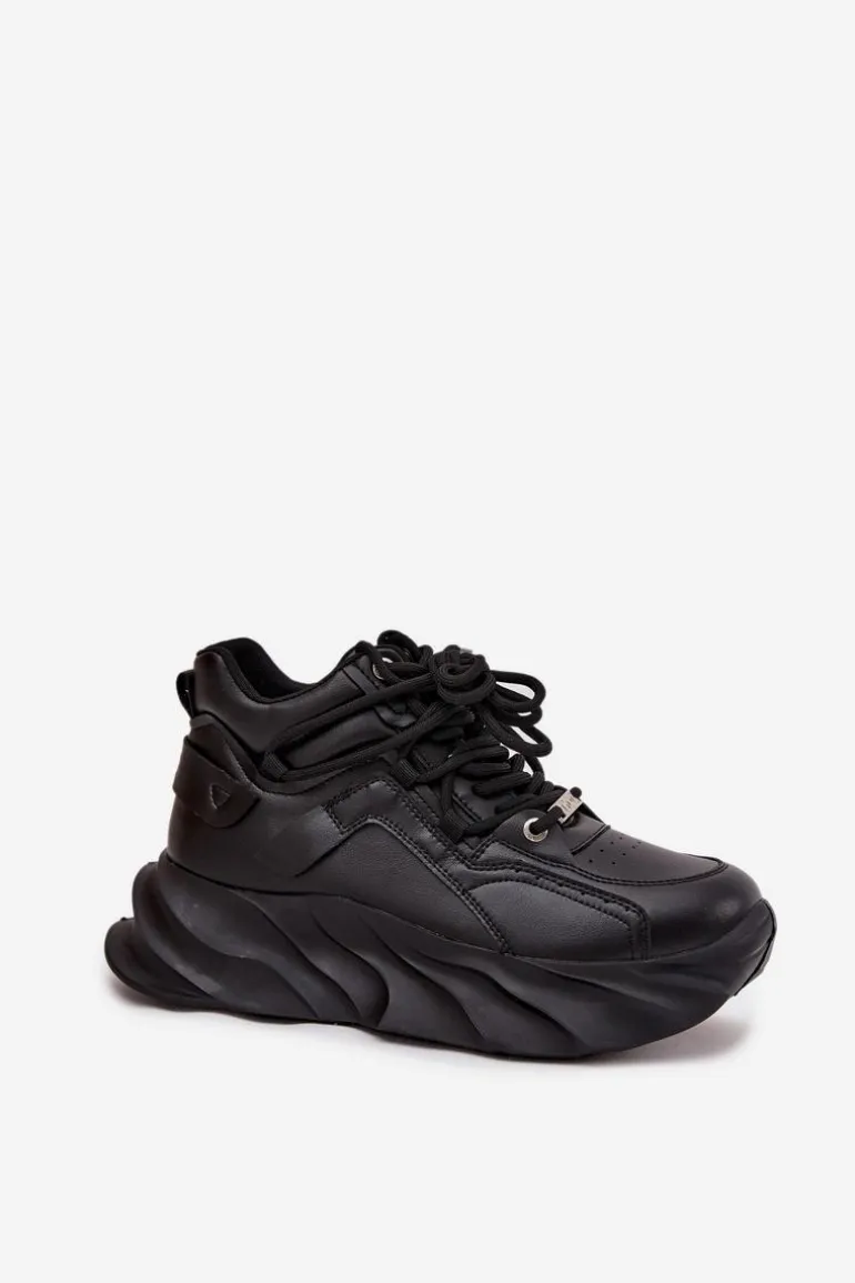 Sneakersy Damskie Skóra Naturalna GOE SS2N4036 Czarne