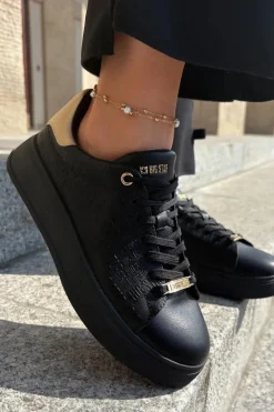 Sneakersy Damskie Z Eko Skóry Big Star RR274257 Czarne