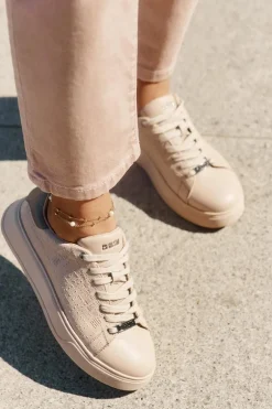 Sneakersy Damskie Z Eko Skóry Big Star RR274259 Beżowe