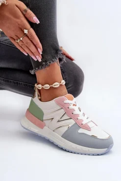 Sneakersy Damskie Z Eko Skóry Multikolor Kaimans