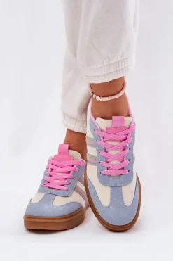 Sneakersy Damskie Z Eko Zamszu Multikolor Satylies