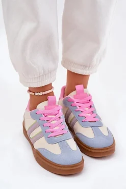 Sneakersy Damskie Z Eko Zamszu Multikolor Satylies