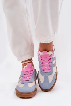 Sneakersy Damskie Z Eko Zamszu Multikolor Satylies