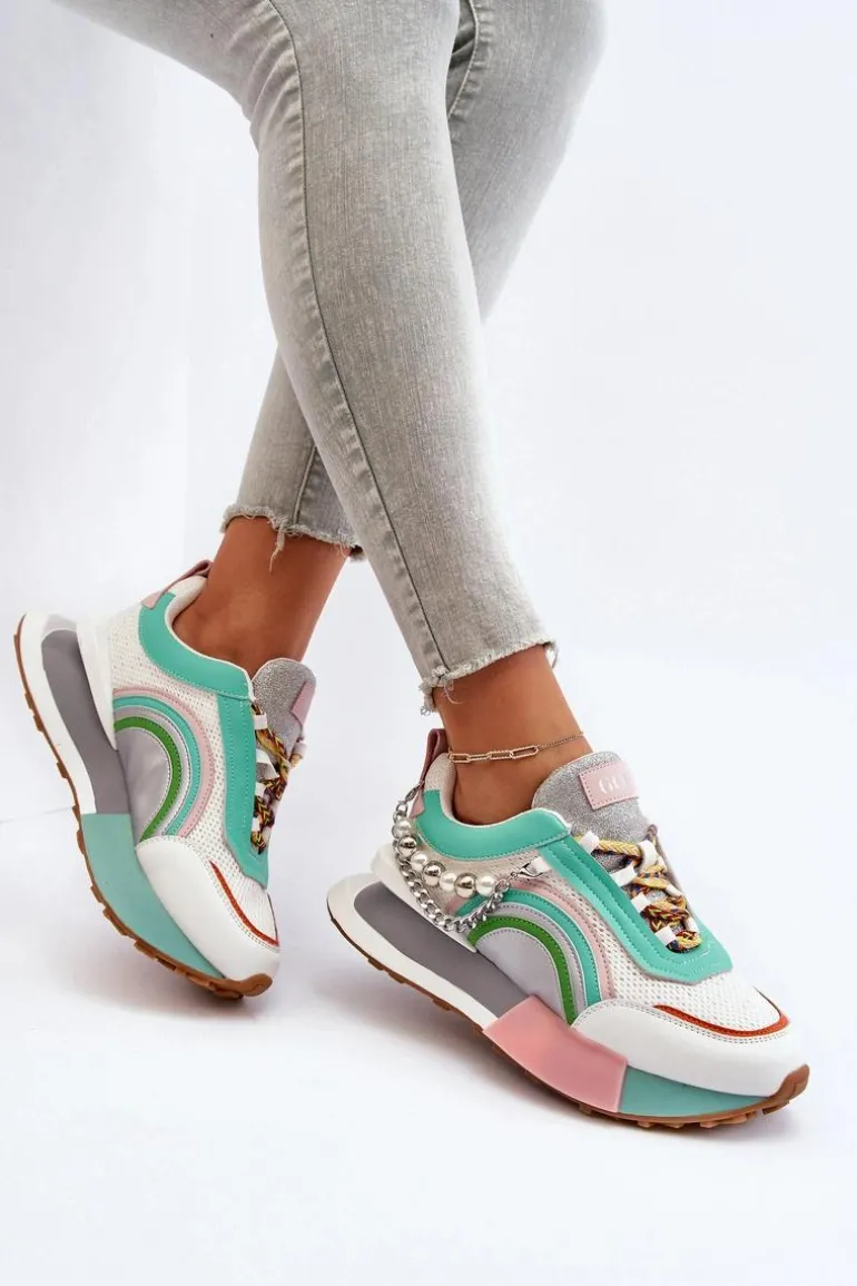 Sneakersy Damskie Z Ozdobą GOE NN2N4048 Multikolor