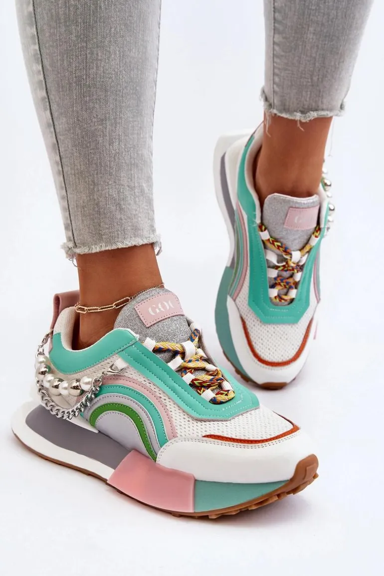 Sneakersy Damskie Z Ozdobą GOE NN2N4048 Multikolor
