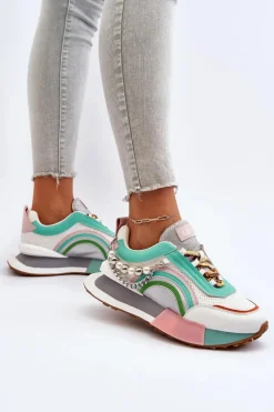 Sneakersy Damskie Z Ozdobą GOE NN2N4048 Multikolor