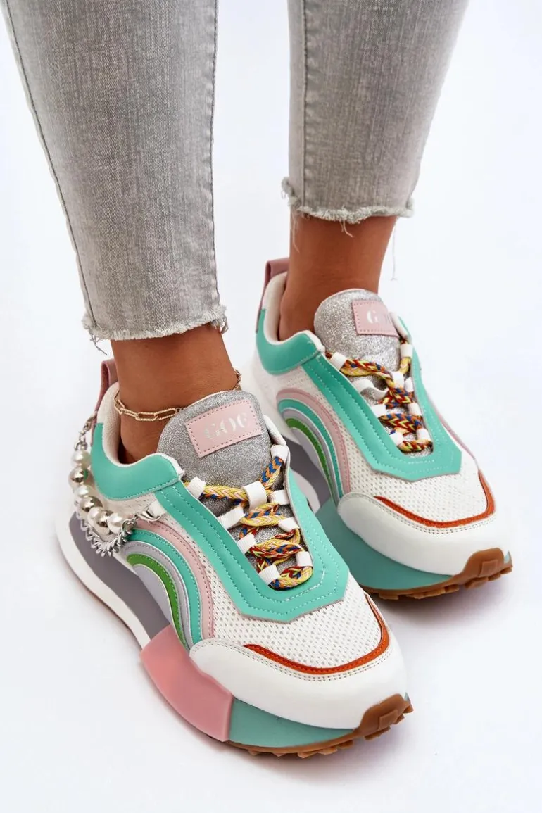 Sneakersy Damskie Z Ozdobą GOE NN2N4048 Multikolor