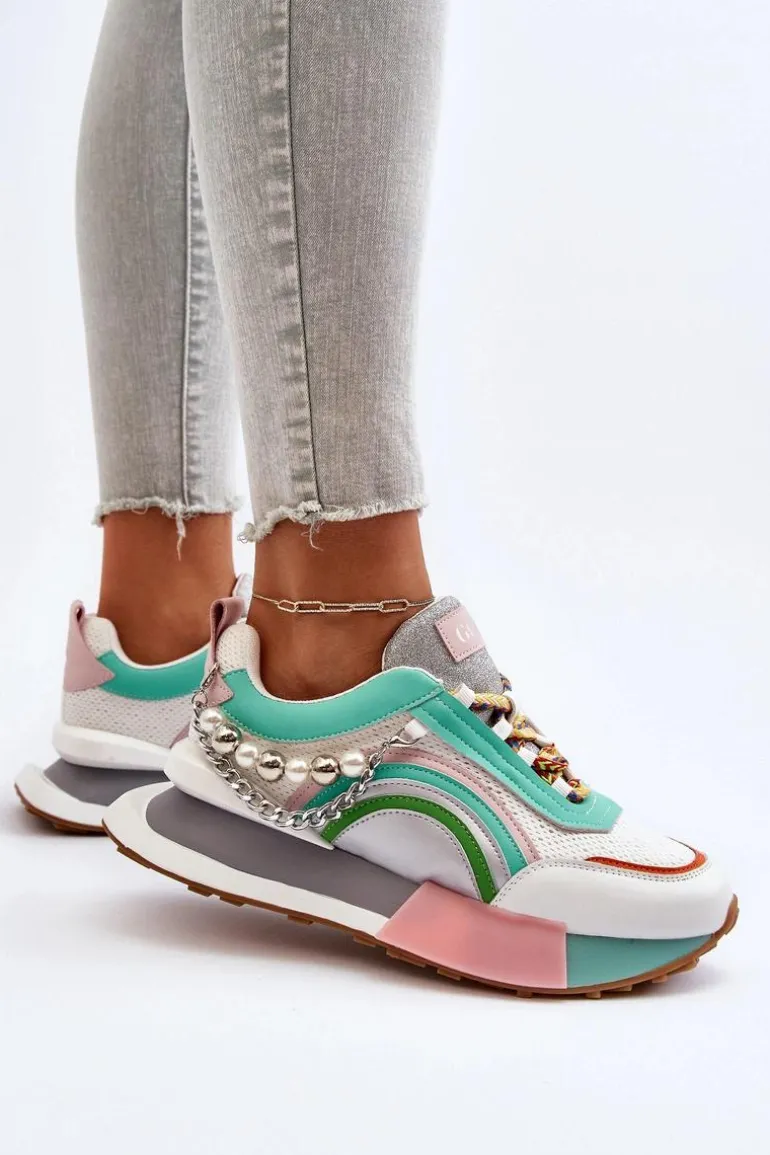 Sneakersy Damskie Z Ozdobą GOE NN2N4048 Multikolor