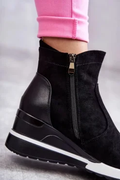 Sneakersy Na Koturnie Czarne Rita