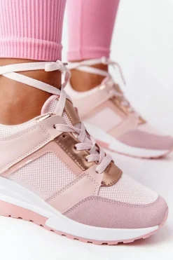 Sneakersy Na Koturnie Różowe Bye Bye Love