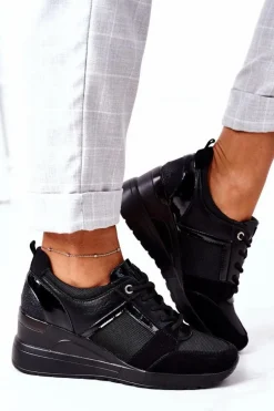 Sneakersy Na Koturnie Vinceza 10606 Czarne