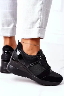 Sneakersy Na Koturnie Vinceza 10606 Czarne