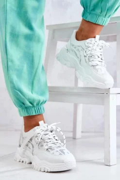 Sneakersy Na Masywnej Podeszwie Białe Your Style