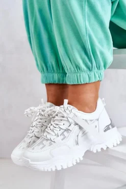 Sneakersy Na Masywnej Podeszwie Białe Your Style