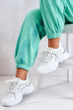 Sneakersy Na Masywnej Podeszwie Białe Your Style