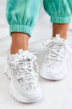 Sneakersy Na Masywnej Podeszwie Białe Your Style