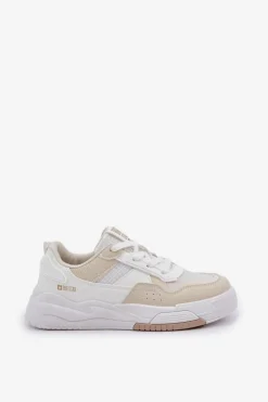 Sneakersy Na Platformie Big Star OO274A155 Biało-Beżowe