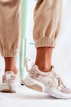 Sneakersy Sportowe Buty Damskie Beżowe Someday