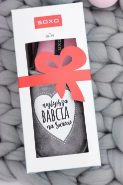 SOXO Damskie Papcie Najlepsza Babcia Na Świecie