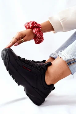 Sportowe Buty Cross Jeans Czarne EE2R4134C