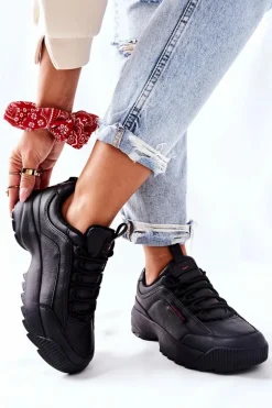 Sportowe Buty Cross Jeans Czarne EE2R4134C