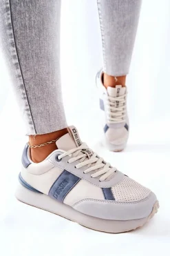 Sportowe Buty Memory Foam Big Star II274397 Szaro-Niebieskie