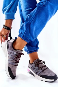 Sportowe Buty Memory Foam Big Star II274306 Szare