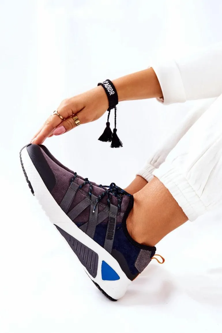 Sportowe Buty Memory Foam Big Star II274309 Granatowe