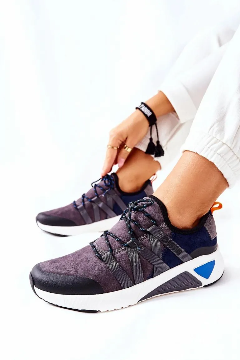 Sportowe Buty Memory Foam Big Star II274309 Granatowe