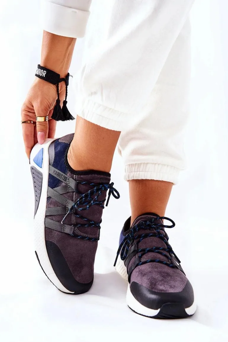 Sportowe Buty Memory Foam Big Star II274309 Granatowe