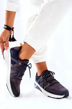 Sportowe Buty Memory Foam Big Star II274309 Granatowe