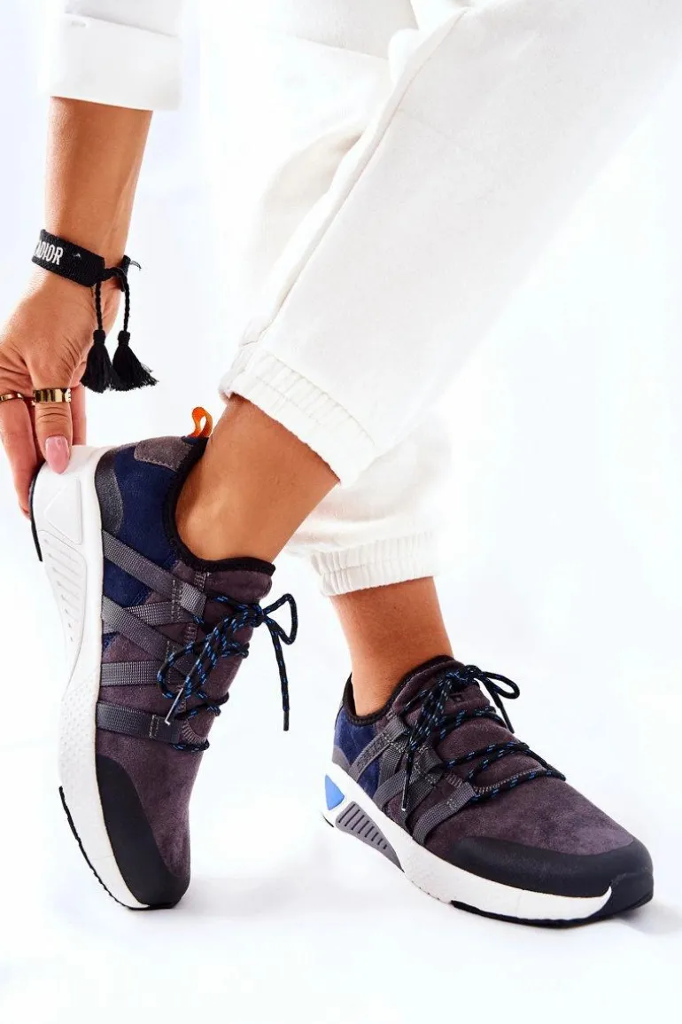 Sportowe Buty Memory Foam Big Star II274309 Granatowe