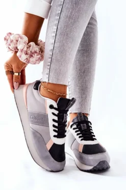 Sportowe Buty Memory Foam Big Star II274398 Szaro-Czarne