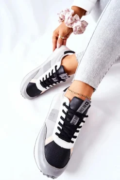 Sportowe Buty Memory Foam Big Star II274398 Szaro-Czarne