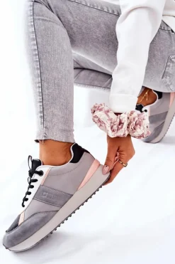 Sportowe Buty Memory Foam Big Star II274398 Szaro-Czarne