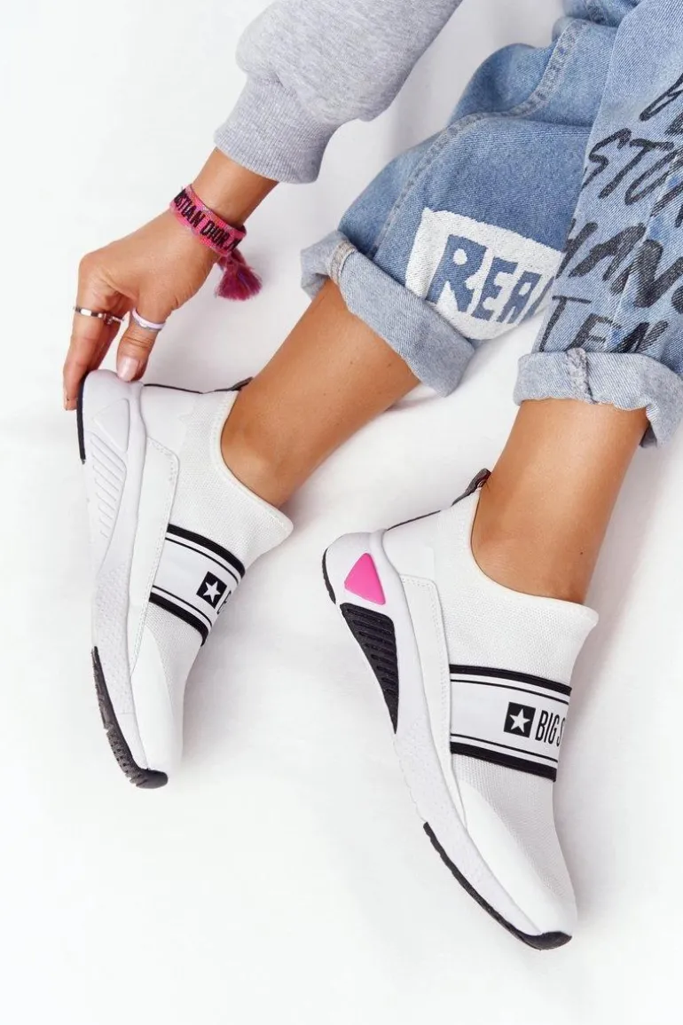 Sportowe Buty Slip-On Memory Foam Big Star HH274538 Białe