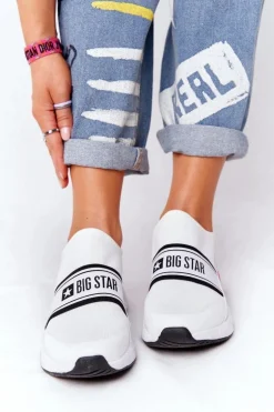 Sportowe Buty Slip-On Memory Foam Big Star HH274538 Białe