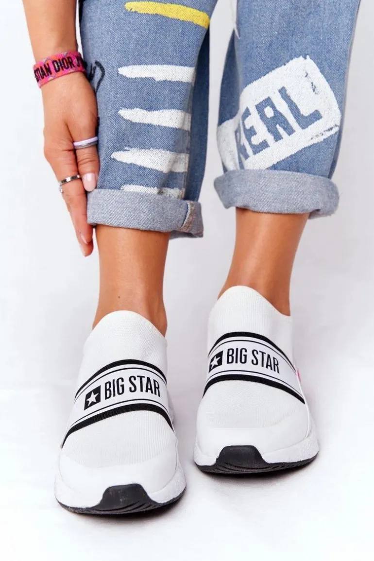 Sportowe Buty Slip-On Memory Foam Big Star HH274538 Białe