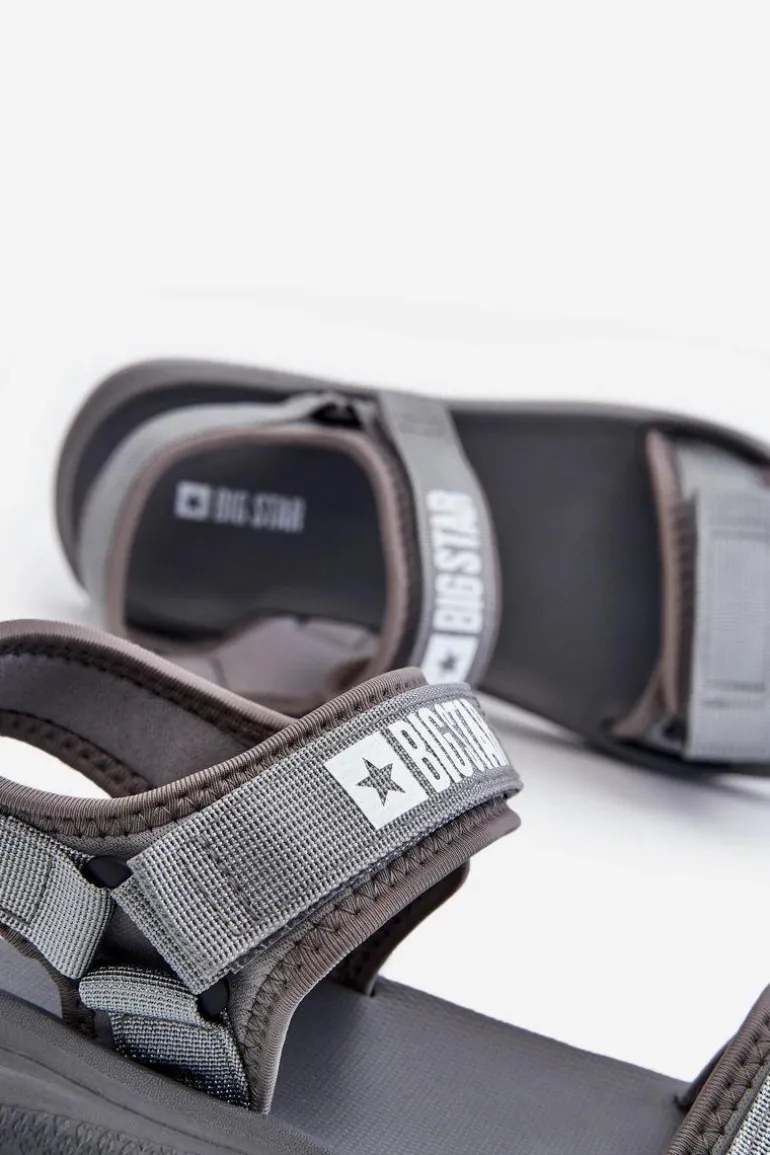 Sportowe Męskie Sandały Big Star HH174843 Szare